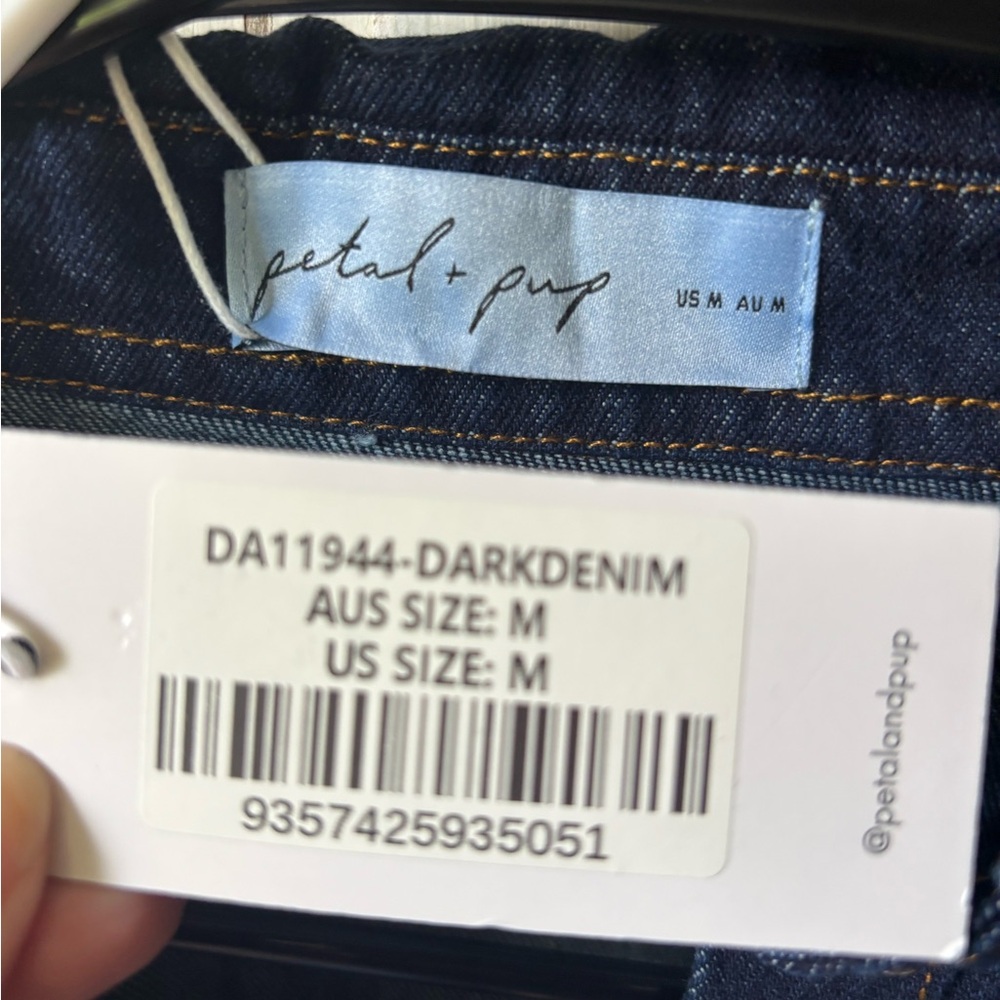 Petal & Pup Dark Blue Denim Button-Up Dress NWT - Picture 2 of 7